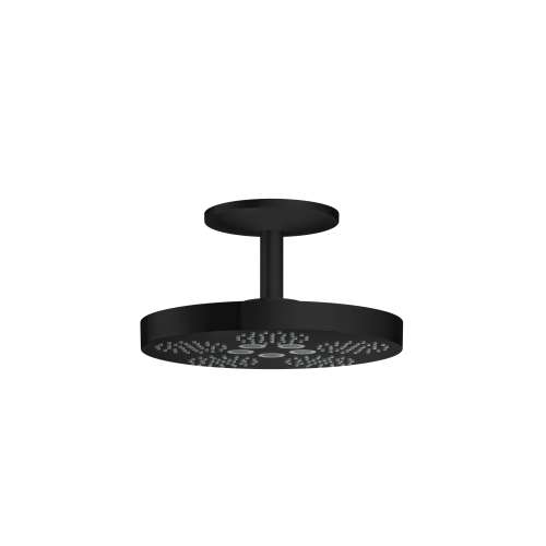 Axor One Showerhead 280 2-Jet With Ceiling Mount Trim, 1.75 Gpm In Matte Black, 48484671