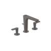 Axor Citterio C Widespread Faucet 125 With Pop-Up Drain, 1.2 Gpm In Brushed Black Chrome, 49060341