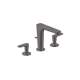 Axor Citterio C Widespread Faucet 125 With Pop-Up Drain, 1.2 Gpm In Brushed Black Chrome, 49060341