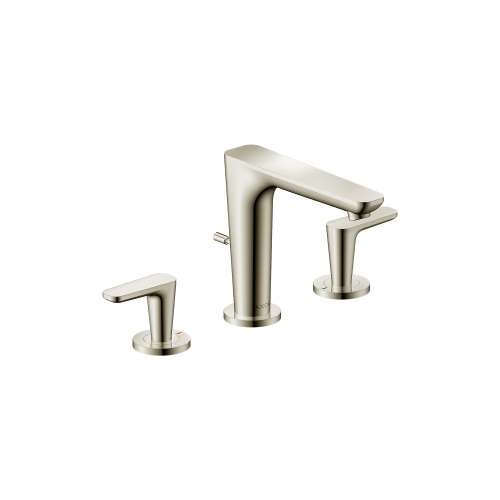 Axor Citterio C Widespread Faucet 125 With Pop-Up Drain, 1.2 Gpm In Polished Nickel, 49060831