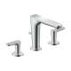 Axor Citterio C Widespread Faucet 125 With Pop-Up Drain- Cubic Cut, 1.2 Gpm In Chrome, 49061001
