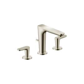 Axor Citterio C Widespread Faucet 125 With Pop-Up Drain- Cubic Cut