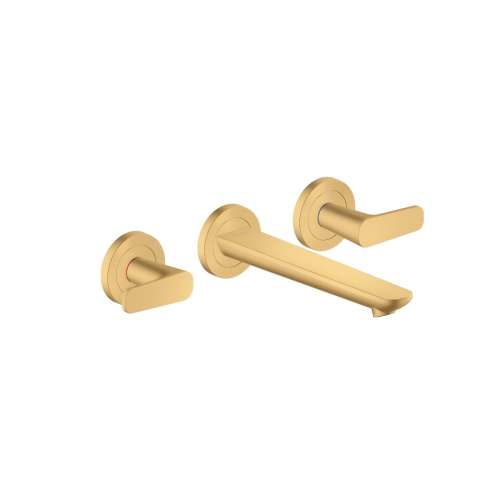 Axor Citterio C Wall-Mounted Widespread Faucet, 1.2 Gpm In Brushed Gold Optic, 49070251