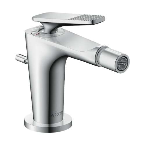 Axor Citterio C Single-Hole Bidet With Pop-Up Drain- Cubic Cut In Chrome, 49211001