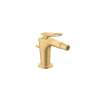 Axor Citterio C Single-Hole Bidet With Pop-Up Drain- Cubic Cut In Brushed Gold Optic, 49211251