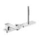 Axor Citterio C 3-Hole Roman Tub Set Trim With 1.75 Gpm Handshower And Sbox In Chrome, 49430001
