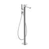 Axor Citterio C Freestanding Tub Filler Trim With 1.75Gpm Handshower- Cubic Cut In Chrome, 49441001
