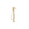 Axor Citterio C Freestanding Tub Filler Trim With 1.75Gpm Handshower- Cubic Cut In Brushed Gold Optic, 49441251