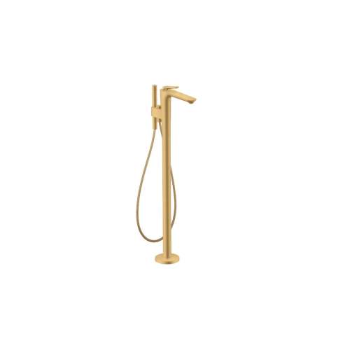 Axor Citterio C Freestanding Tub Filler Trim With 1.75Gpm Handshower- Cubic Cut In Brushed Gold Optic, 49441251