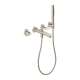 Axor Citterio C 3-Hole Wall-Mounted Tub Filler With 1.75 Gpm Handshower And Holder In Polished Nickel, 49480831