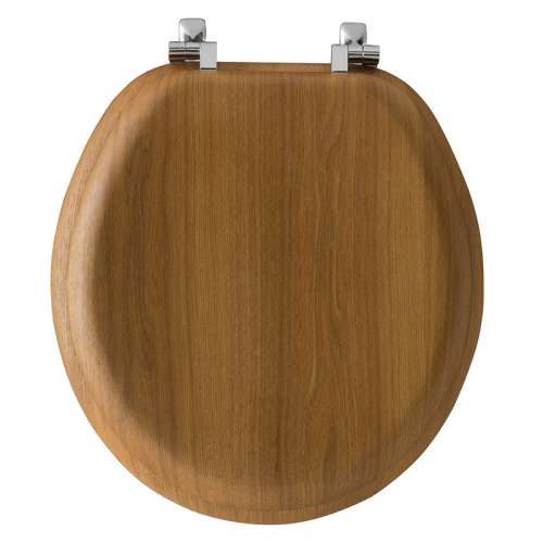 9601CP Natural Reflections Wood Round Toilet Seat
