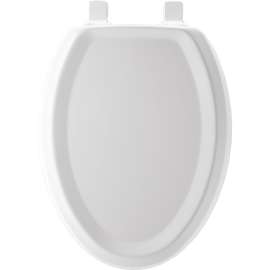 125EC 000 Wood Elongated Toilet Seat in White