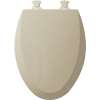 1500EC 006 Wood Elongated Toilet Seat in Bone