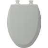 Wood Elongated Toilet Seat in Ice Grey