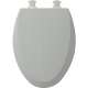 Wood Elongated Toilet Seat in Ice Grey