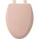 Wood Elongated Toilet Seat in Venetian Pink