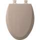 Wood Elongated Toilet Seat in Fawn Beige