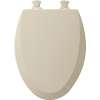 Wood Elongated Toilet Seat in Almond