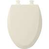 1500EC 346 Wood Elongated Toilet Seat in Biscuit