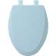 Wood Elongated Toilet Seat in Dresden Blue