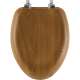 Wood Elongated Toilet Seat in Oak Veneer