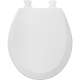 500EC 000 Wood Round Toilet Seat in White