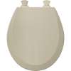500EC 006 Wood Round Toilet Seat in Bone