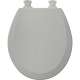 Wood Round Toilet Seat in Ice Grey