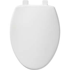 7300SL 000 Plastic Elongated Slow-Close Toilet Seat in White