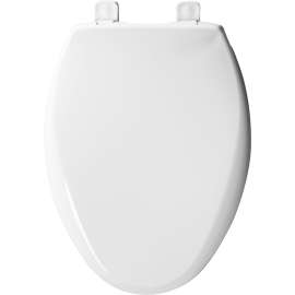 7900TDGSL 000 Plastic Elongated Slow-Close Toilet Seat in White