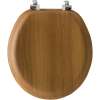 Wood Round Toilet Seat in Oak Veneer