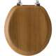 Wood Round Toilet Seat in Oak Veneer