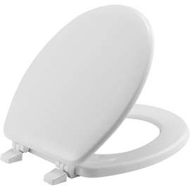 BB540 000 Wood Round Toilet Seat in White