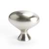 Knob 34mm Oval in Brushed Nickel