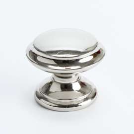 Knob 35mm W/Outer Ringx in Polished Nickel