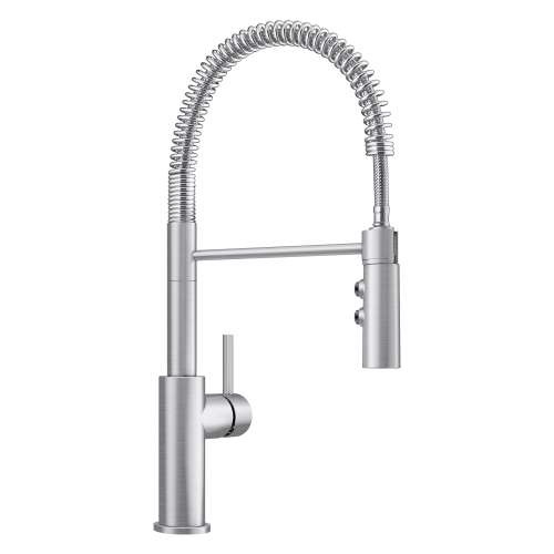 Catris Semi-Pro Pull-Down Dual-Spray Kitchen Faucet - PVD Steel, 401918