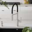 Catris Flexo Semi-Pro Pull-Down Dual-Spray Kitchen Faucet - PVD Steel, 402448