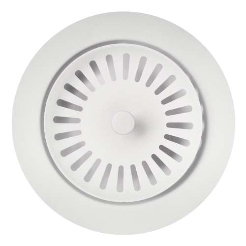 Color-Coordinated Metal Disposal Flange - White, 240328