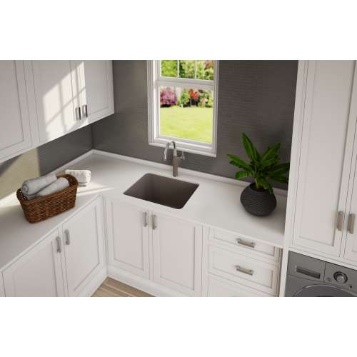 K-401926 22-in X 25-in Liven Granite Laundry Sink with Strainer in Truffle