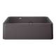 Ikon SILGRANIT 33" Double Bowl Apron-Front Farmhouse Sink with Low Divide - Cinder, 402326