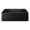 Ikon SILGRANIT 33" Double Bowl Apron-Front Farmhouse Sink with Low Divide - Coal Black, 402525