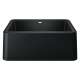 Ikon SILGRANIT 27" Single Bowl Apron-Front Farmhouse Sink - Coal Black, 402531