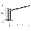 Torre Soap Dispenser - PVD Steel, 402672