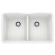 KA-440185 Diamond Equal Double Bowl Sink Kit in White