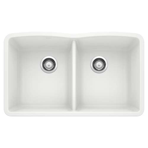 KA-440185 Diamond Equal Double Bowl Sink Kit in White