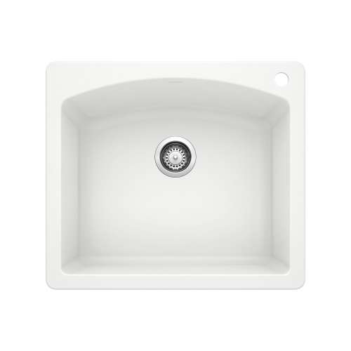 KA-440211 Diamond Single Bowl Dual Mount Sink Kit in White