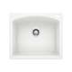 Diamond SILGRANIT 25" Single Bowl Dual Mount Kitchen Sink - White, 440211