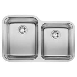Stellar 32" 60/40 Double Bowl Undermount Stainless Steel Kitchen Sink, 441023