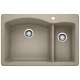 KA-441282 Diamond 1-1/2 Bowl Dual Mount Sink Kit in Truffle
