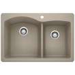 KA-441283 Diamond 1-3/4 Bowl Dual Mount Sink Kit in Truffle